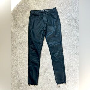 Coated Black Jeans